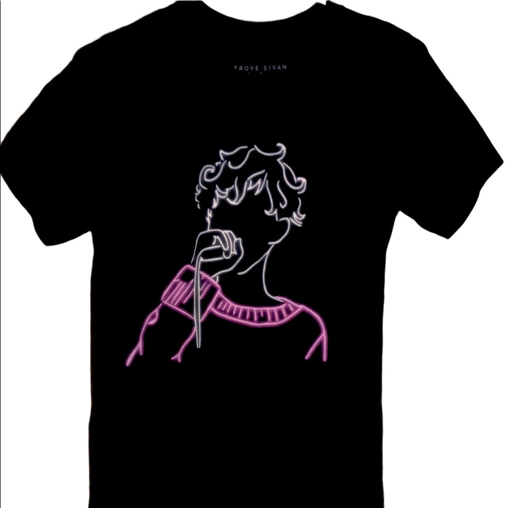 Troye Sivan 2016 Blue Neighborhood Tour Concert Shirt double sided graphics